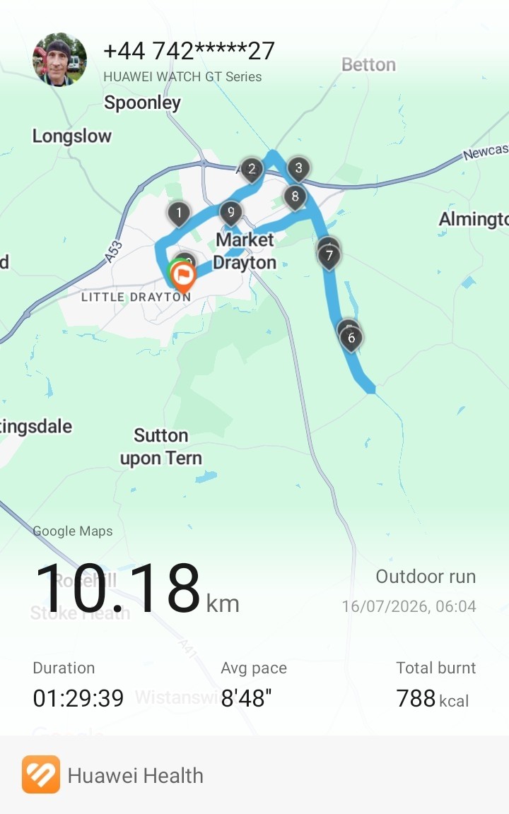 10.18 km Walk-Run Workout
