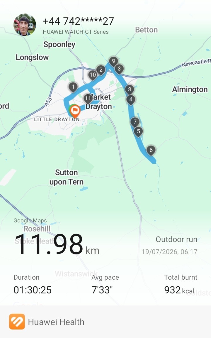 11.98km Run-Walk Interval Training Session Builds Speed and Endurance