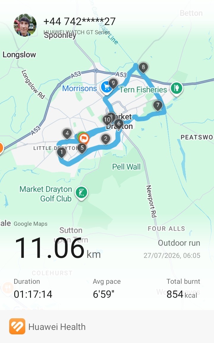 11km Walk Run Workout: Intervals, Pace and Heart Rate Training Session