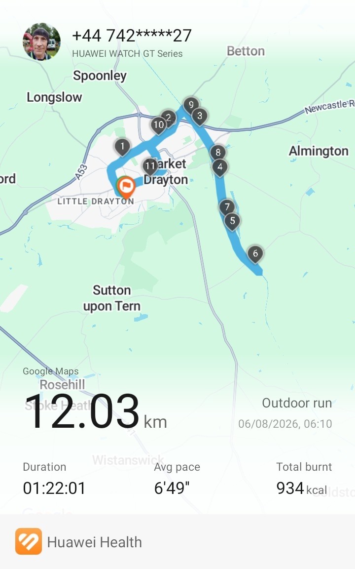 12.03 km Walk, Jog & Run: A Big Endurance Workout